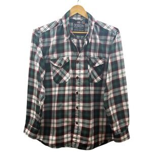 Dixxon Shirt Men's XL Flannel Limited Edition Button Down Plaid Snap On Pockets